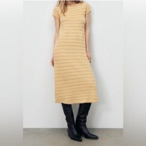 NWT Zara Beige Textured Dress